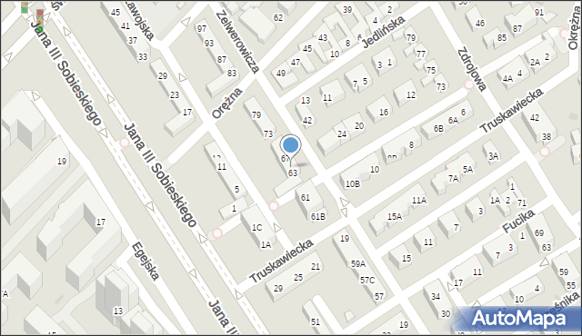 Warszawa, Zelwerowicza Aleksandra, 65, mapa Warszawy