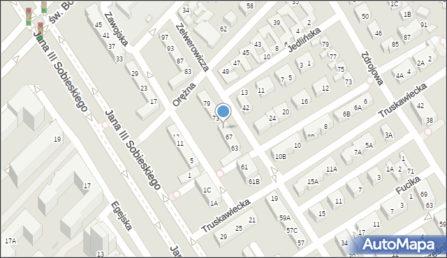 Warszawa, Zelwerowicza Aleksandra, 71, mapa Warszawy