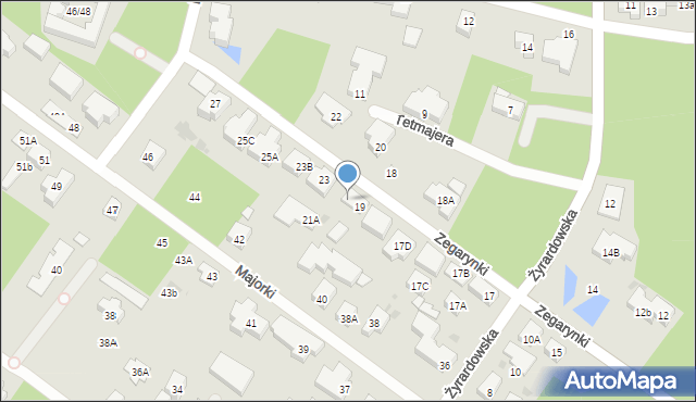 Warszawa, Zegarynki, 21, mapa Warszawy