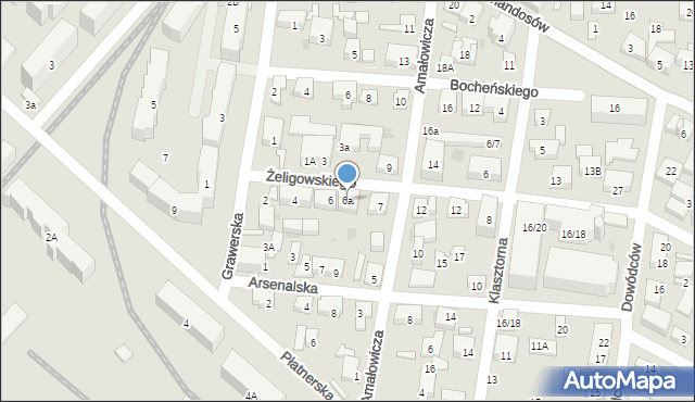 Warszawa, Żeligowskiego Lucjana, gen., 6a, mapa Warszawy