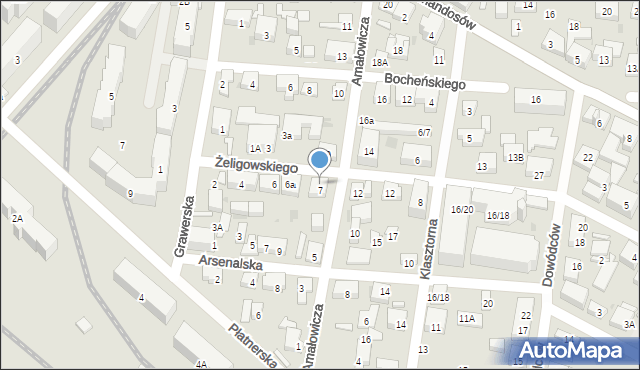 Warszawa, Żeligowskiego Lucjana, gen., 8, mapa Warszawy