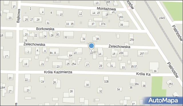 Warszawa, Żelechowska, 12, mapa Warszawy