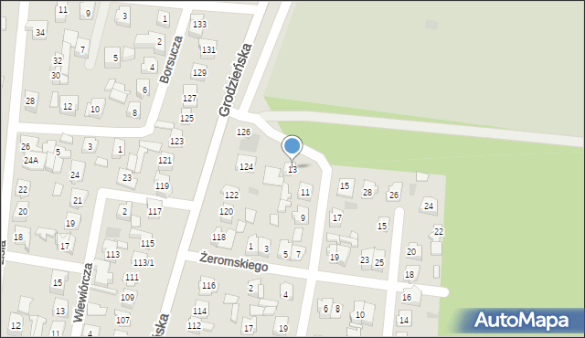 Wasilków, Żeromskiego Stefana, 13, mapa Wasilków