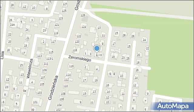 Wasilków, Żeromskiego Stefana, 5, mapa Wasilków