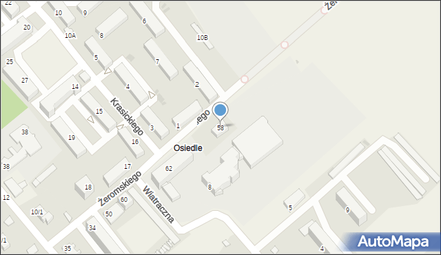 Wierzbica, Żeromskiego Stefana, 58, mapa Wierzbica