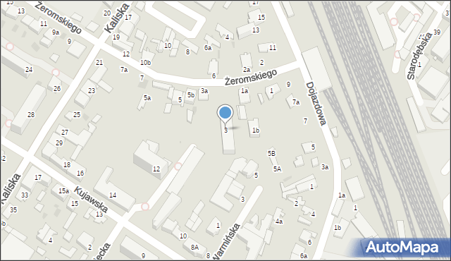 Włocławek, Żeromskiego Stefana, 3, mapa Włocławka