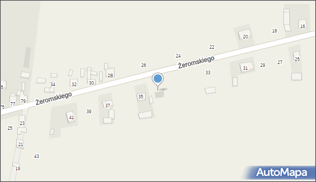 Wola Popowa, Żeromskiego Stefana, 35a, mapa Wola Popowa