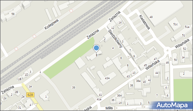 Wołomin, Żelazna, 8, mapa Wołomin