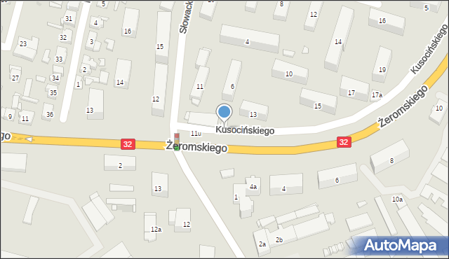 Wolsztyn, Żeromskiego Stefana, 13a, mapa Wolsztyn