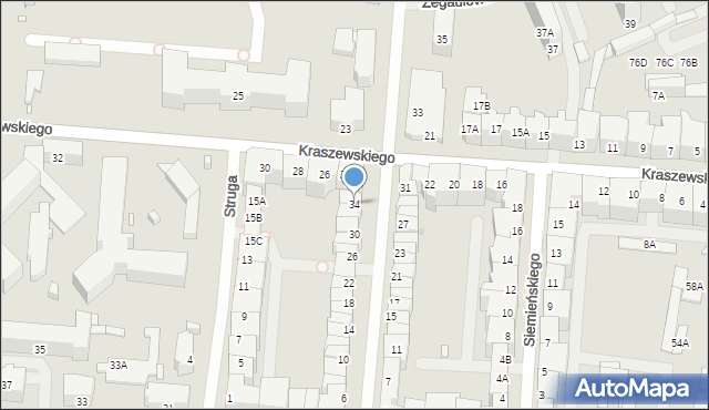 Wrocław, Zegadłowicza Emila, 34, mapa Wrocławia