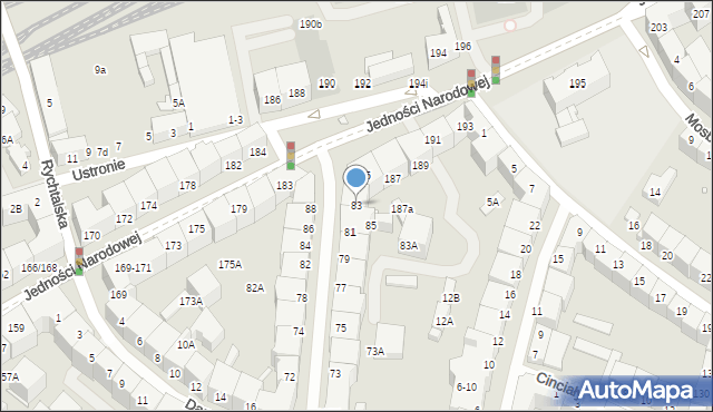 Wrocław, Żeromskiego Stefana, 83, mapa Wrocławia