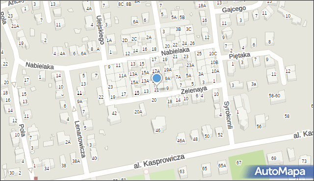 Wrocław, Zelenaya Tadeusza, 11, mapa Wrocławia