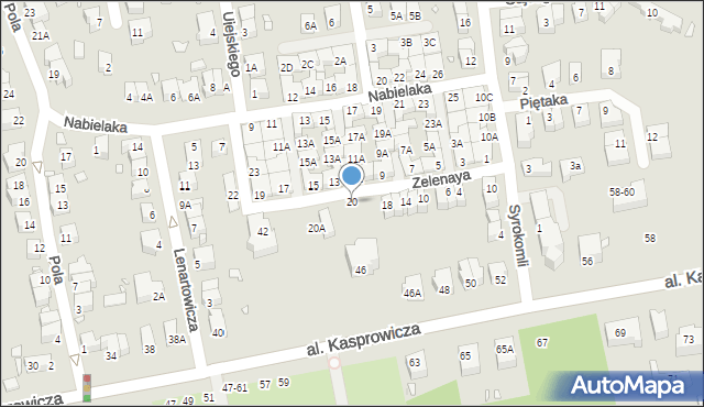 Wrocław, Zelenaya Tadeusza, 20, mapa Wrocławia