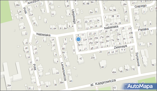 Wrocław, Zelenaya Tadeusza, 23, mapa Wrocławia