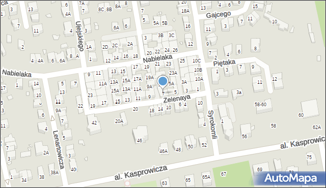 Wrocław, Zelenaya Tadeusza, 7, mapa Wrocławia