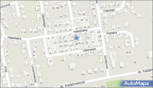 Wrocław, Zelenaya Tadeusza, 9A, mapa Wrocławia