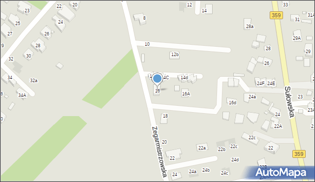 Wrocław, Zegarmistrzowska, 16, mapa Wrocławia