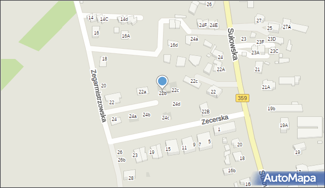 Wrocław, Zegarmistrzowska, 22b, mapa Wrocławia