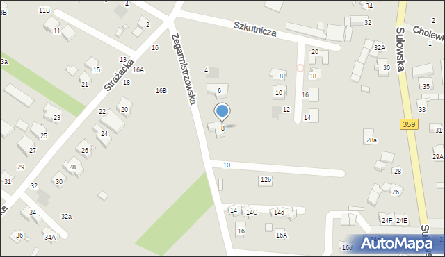 Wrocław, Zegarmistrzowska, 8, mapa Wrocławia