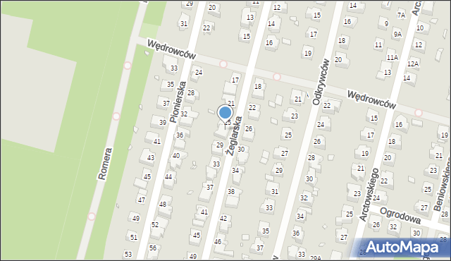 Wrocław, Żeglarska, 27, mapa Wrocławia