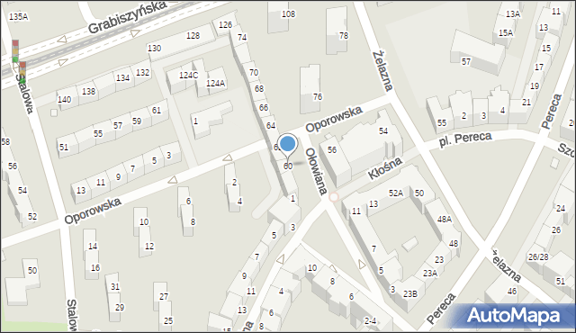 Wrocław, Żelazna, 60, mapa Wrocławia