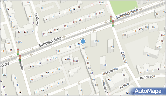 Wrocław, Żelazna, 74, mapa Wrocławia