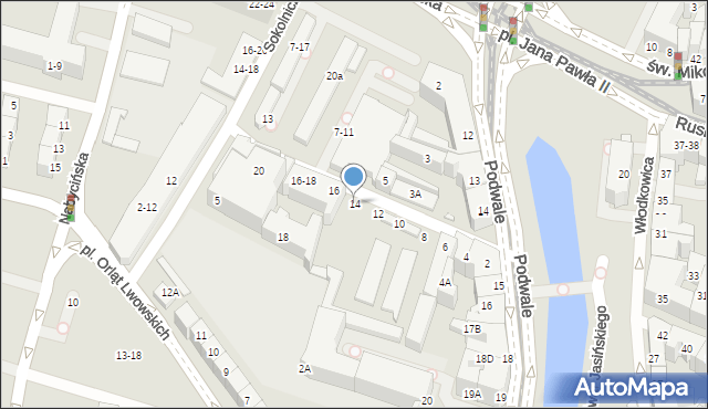 Wrocław, Zelwerowicza Aleksandra, 14, mapa Wrocławia