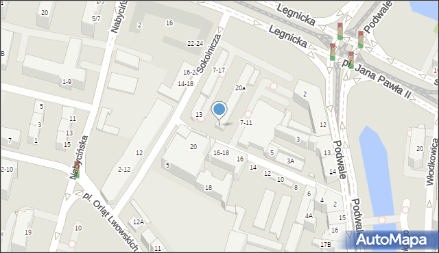 Wrocław, Zelwerowicza Aleksandra, 20v, mapa Wrocławia