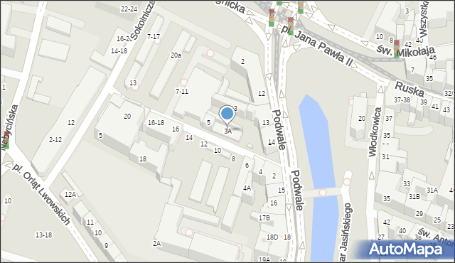 Wrocław, Zelwerowicza Aleksandra, 3A, mapa Wrocławia