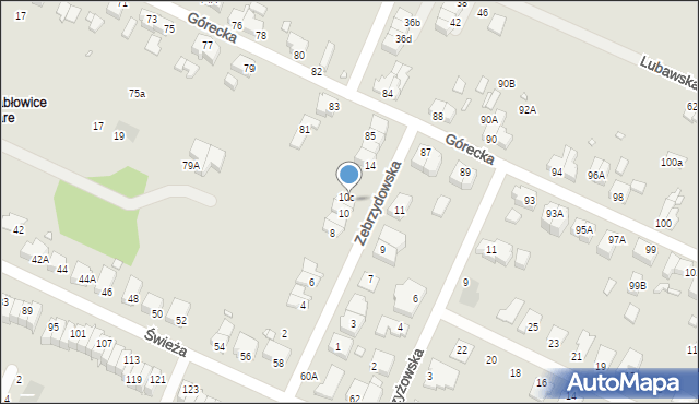 Wrocław, Zebrzydowska, 10b, mapa Wrocławia