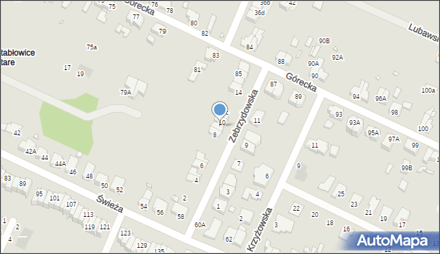 Wrocław, Zebrzydowska, 8b, mapa Wrocławia