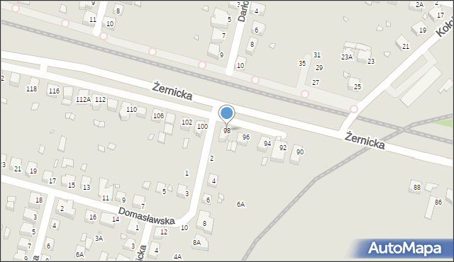 Wrocław, Żernicka, 98, mapa Wrocławia