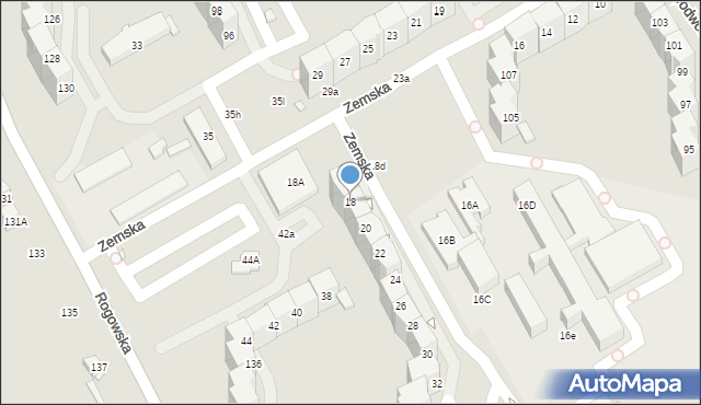 Wrocław, Zemska, 18, mapa Wrocławia