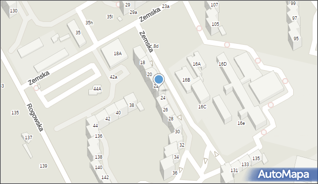 Wrocław, Zemska, 24a, mapa Wrocławia