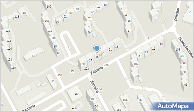 Wrocław, Zemska, 25a, mapa Wrocławia