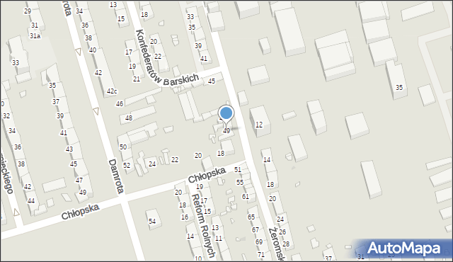 Zabrze, Żeromskiego Stefana, 49, mapa Zabrza