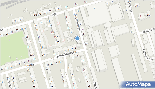 Zabrze, Żeromskiego Stefana, 7, mapa Zabrza