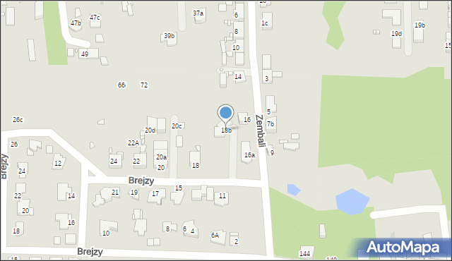 Zabrze, Zembali Franciszka, 18b, mapa Zabrza