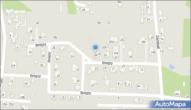 Zabrze, Zembali Franciszka, 24, mapa Zabrza