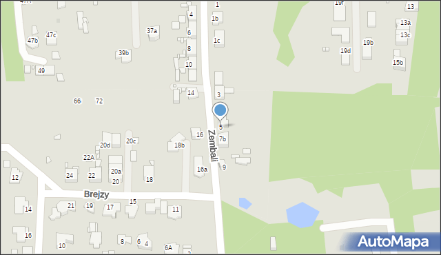 Zabrze, Zembali Franciszka, 5, mapa Zabrza