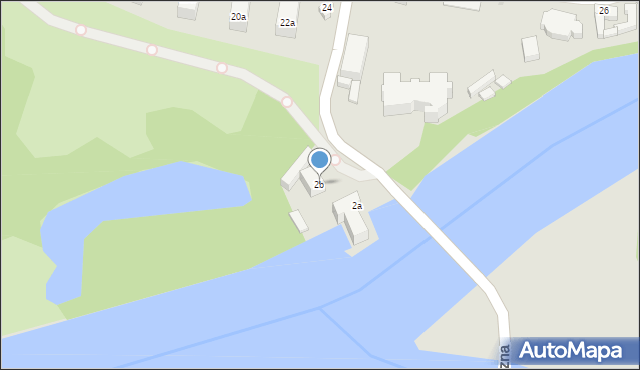 Żagań, Żelazna, 2b, mapa Żagań