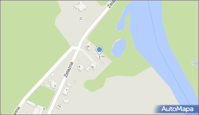 Żagań, Żelazna, 3, mapa Żagań