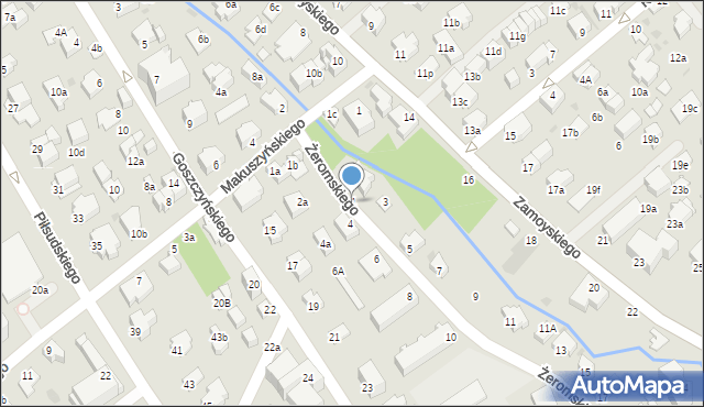 Zakopane, Żeromskiego Stefana, 1, mapa Zakopanego