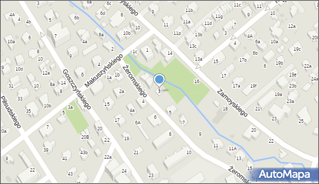 Zakopane, Żeromskiego Stefana, 3, mapa Zakopanego