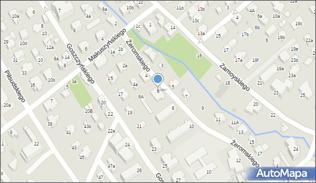 Zakopane, Żeromskiego Stefana, 6, mapa Zakopanego