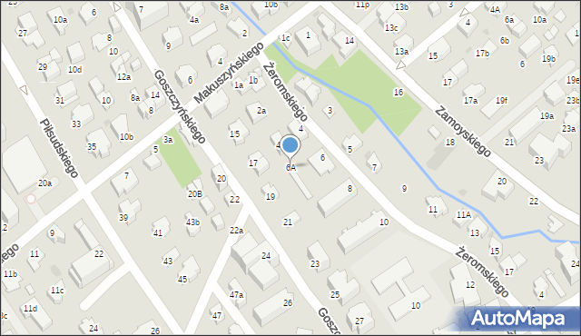 Zakopane, Żeromskiego Stefana, 6A, mapa Zakopanego