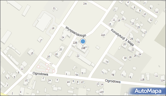 Zakrzówek, Żeromskiego Stefana, 24B, mapa Zakrzówek
