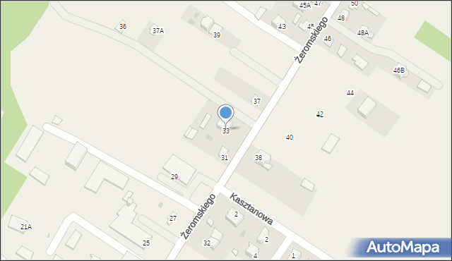 Zakrzówek, Żeromskiego Stefana, 33, mapa Zakrzówek