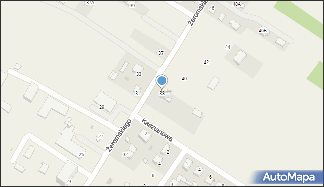 Zakrzówek, Żeromskiego Stefana, 38, mapa Zakrzówek