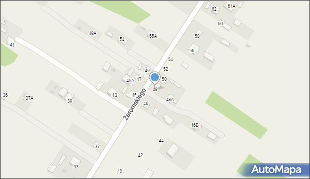 Zakrzówek, Żeromskiego Stefana, 48, mapa Zakrzówek